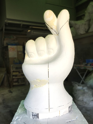 フォトスポット用立体看板のスチロール原型