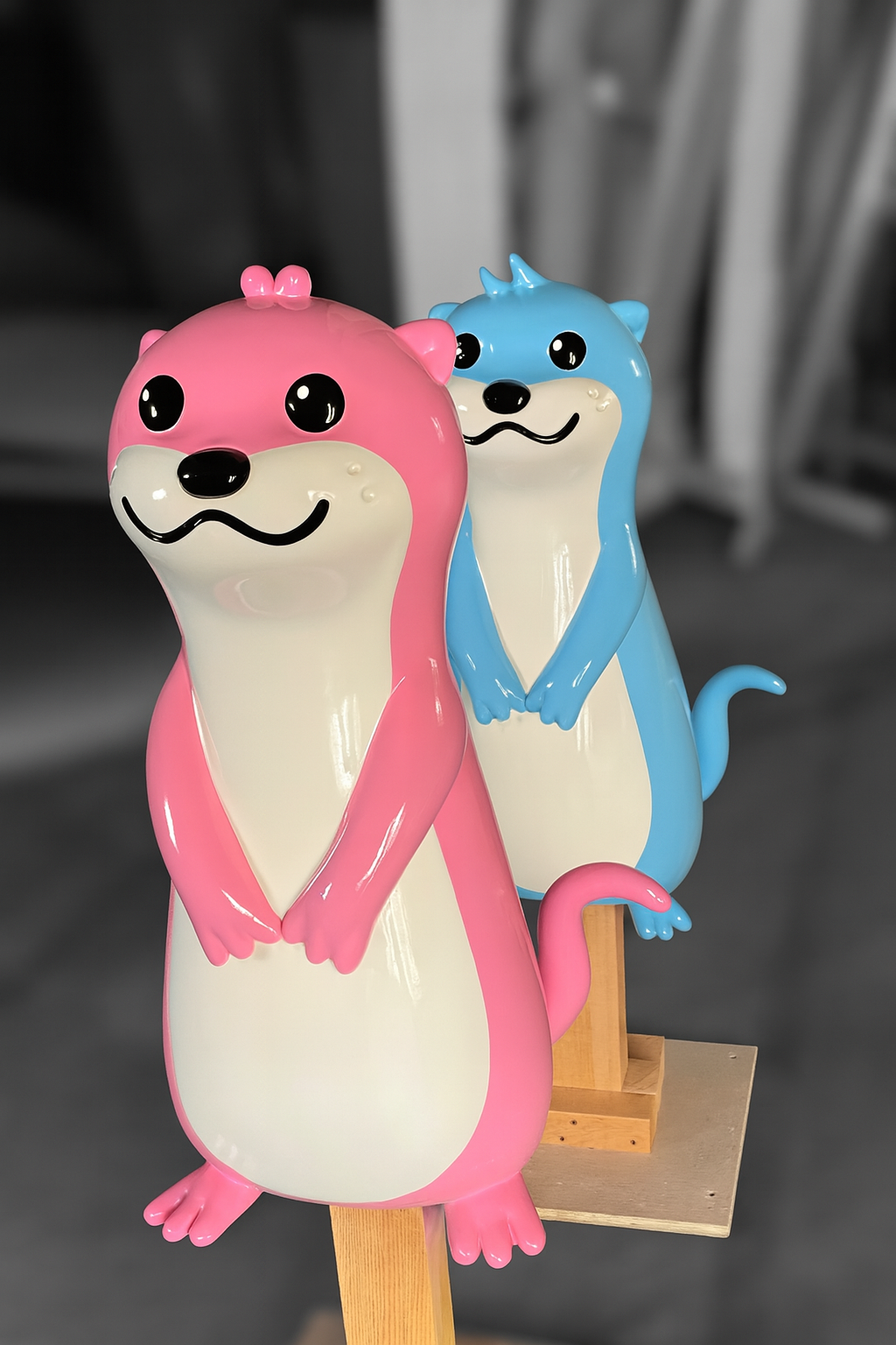 カワウソキャラクター造形塗装後正面