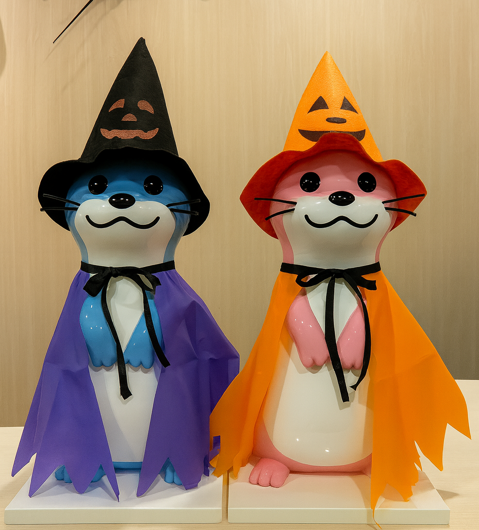 スイミングスールのカワウソキャラクターの立体造形