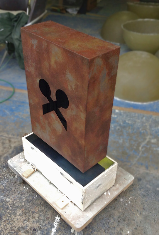 美容室看板さび塗装