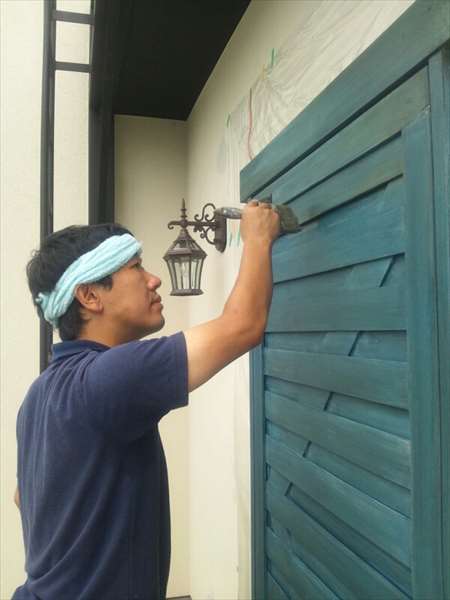 エイジング塗装作業風景