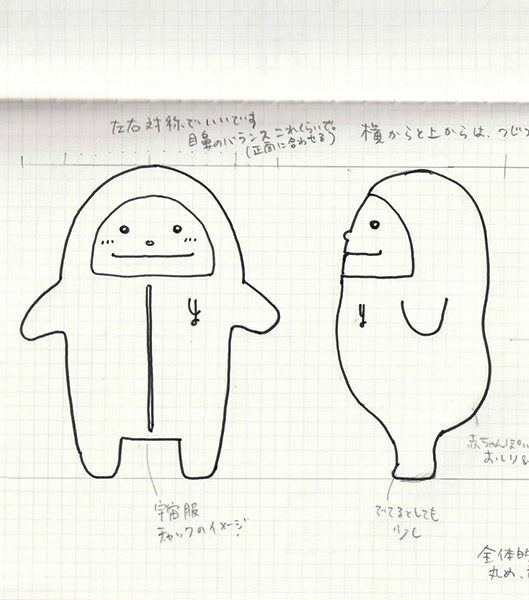 企業キャラクター製作のためのラフスケッチ