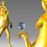 金色キャラクター造形のサムネイル