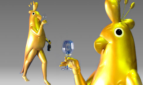 金色キャラクター造形のサムネイル