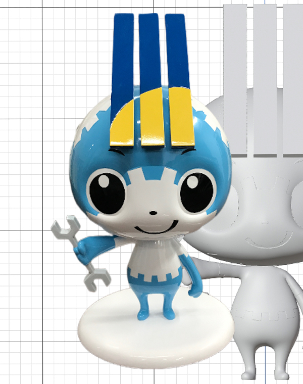 企業マスコットキャラクター・ミュウのオブジェ