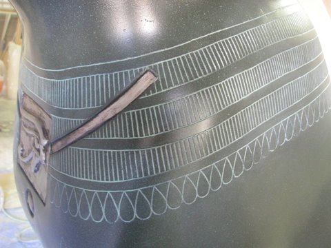 バステトレプリカ彫り模様