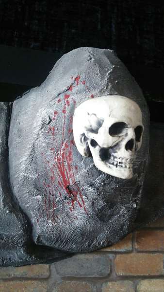 擬岩と骸骨エージング塗装1